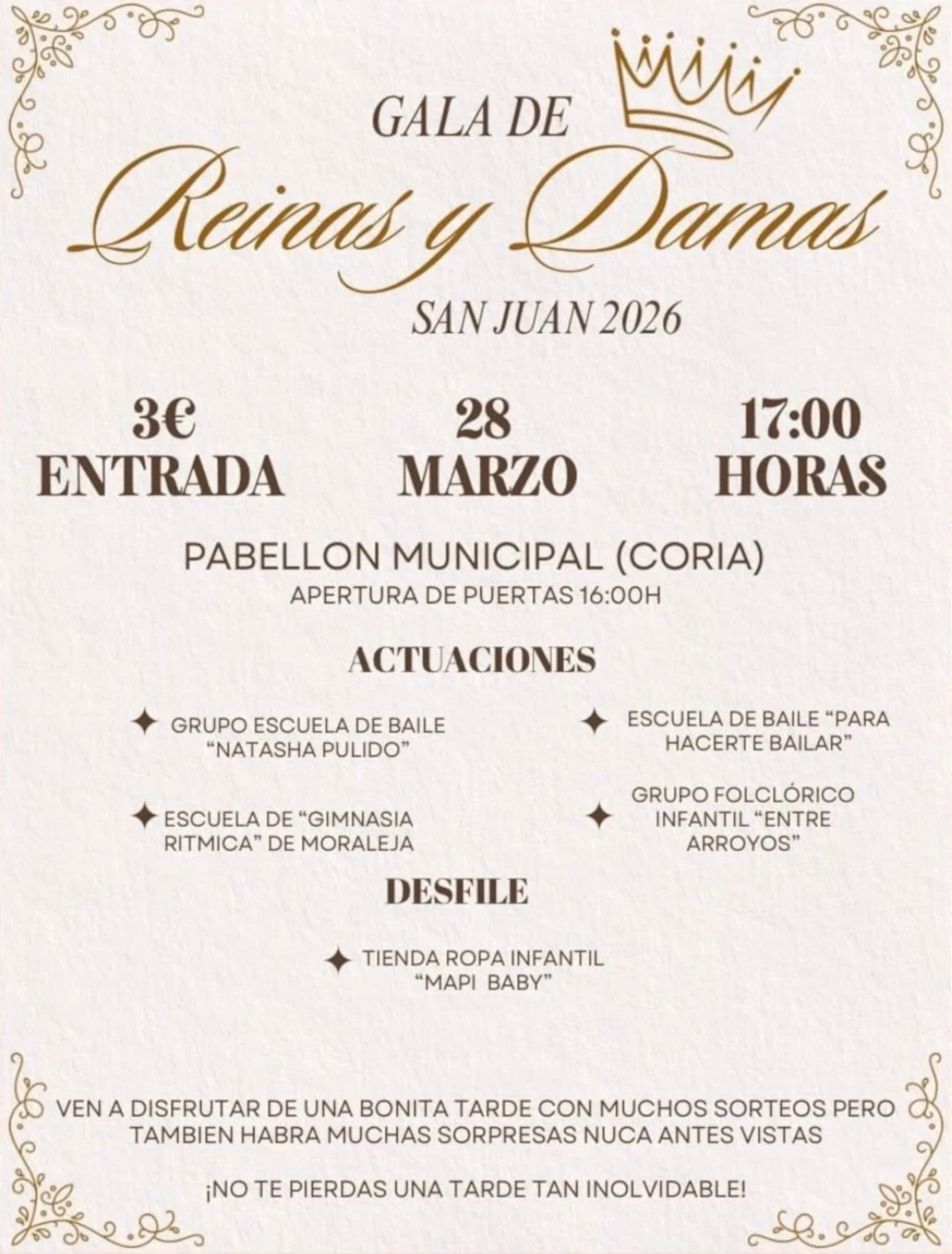 Gala de Reinas y Damas – Fiestas de San Juan 2026