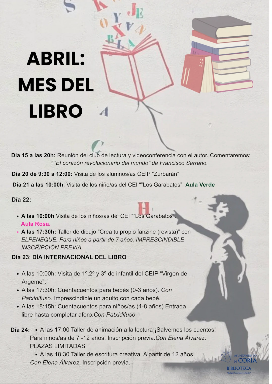 Actividades de la biblioteca durante el mes de abril