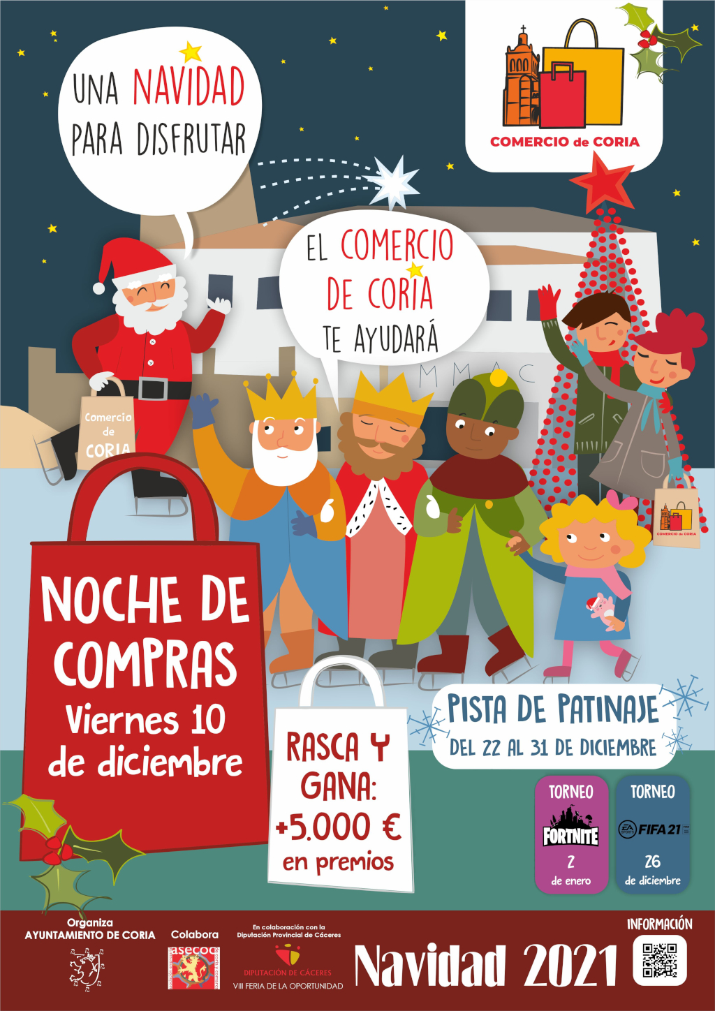 La Ciudad de Coria celebra la “Noche de Compras” el próximo viernes 10 de diciembre