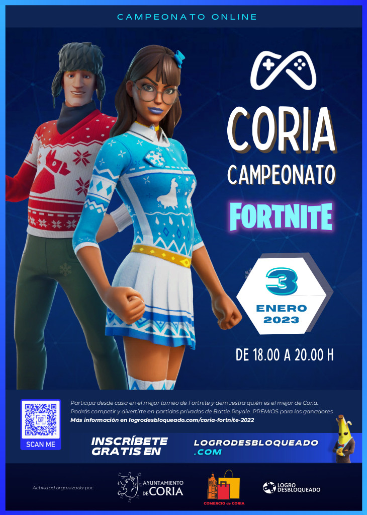 Participación en el Torneo Fornite y FIFA que se celebrarán el 3 y 4 de enero respectivamente